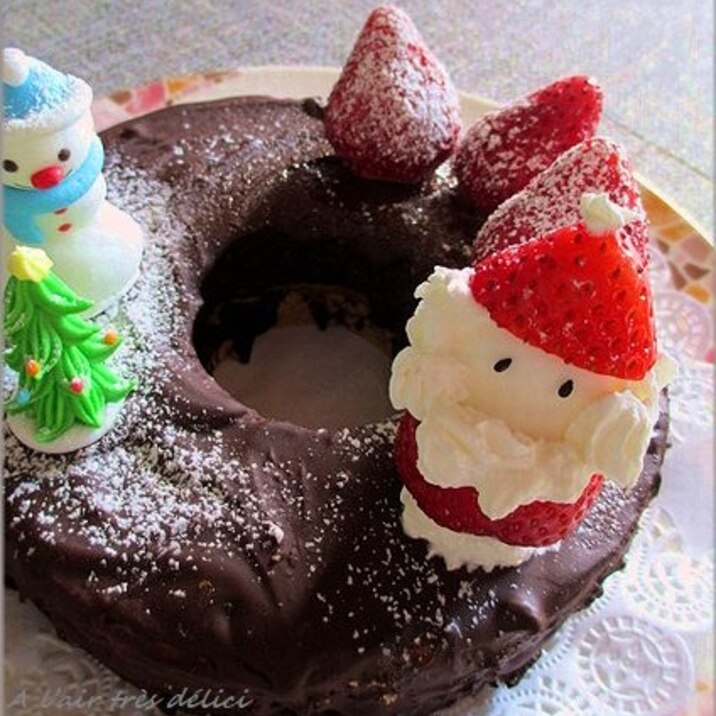 クリスマスケーキはバームクーヘンとチョコで レシピ 作り方 By はなまる子 楽天レシピ クリスマスケーキはバームクーヘンとチョコで レシピ 作り方 By はなまる子 楽天レシピ